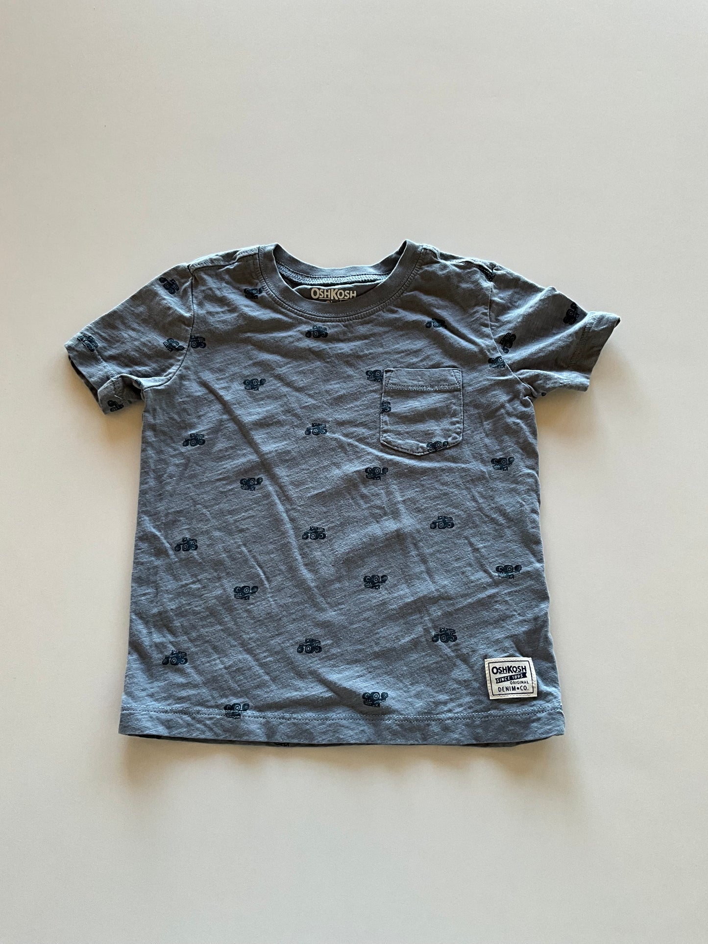 Blue Monster Truck Pocket Tee