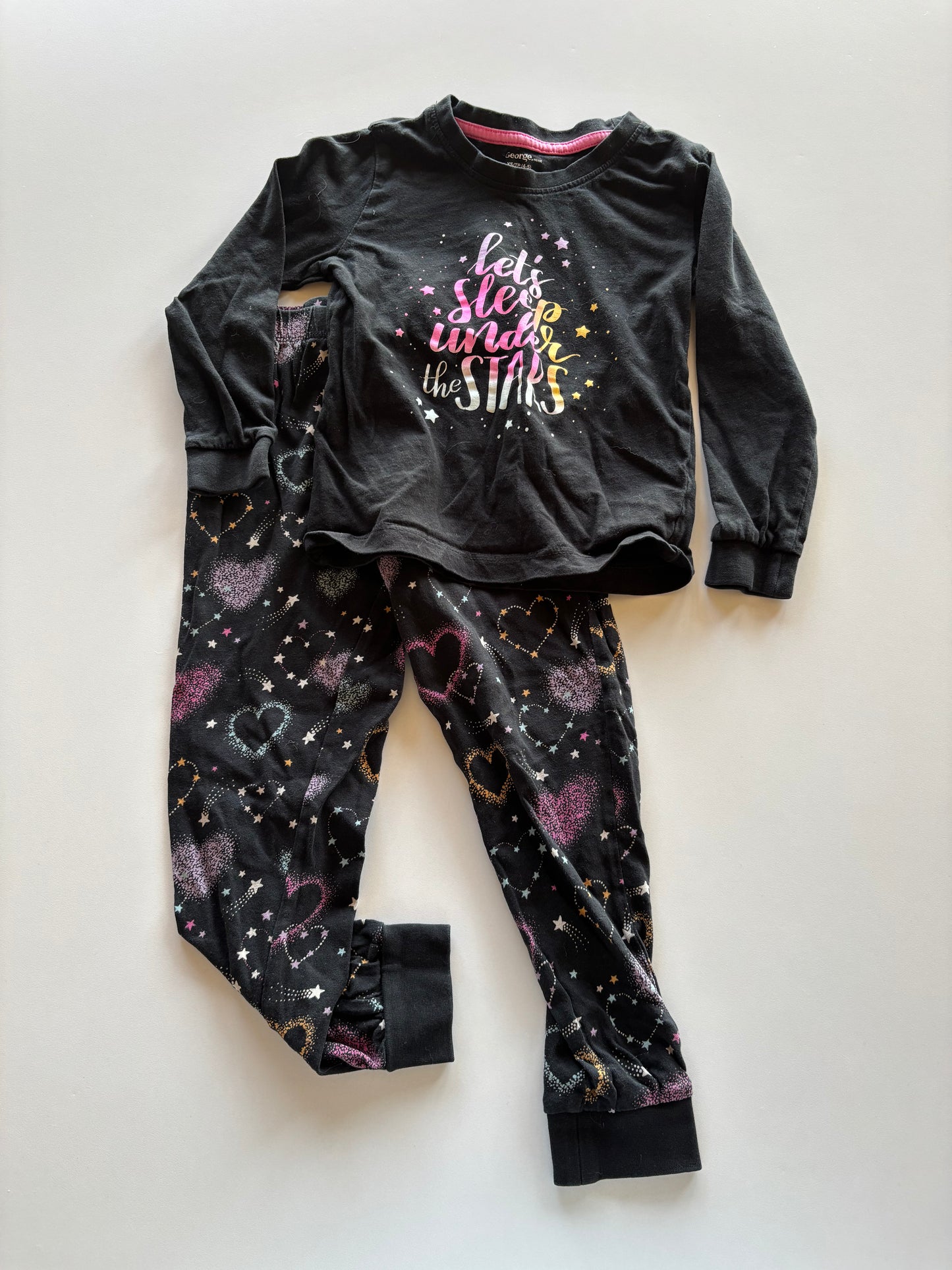 2pc Black Sleep Under the Stars Pajamas