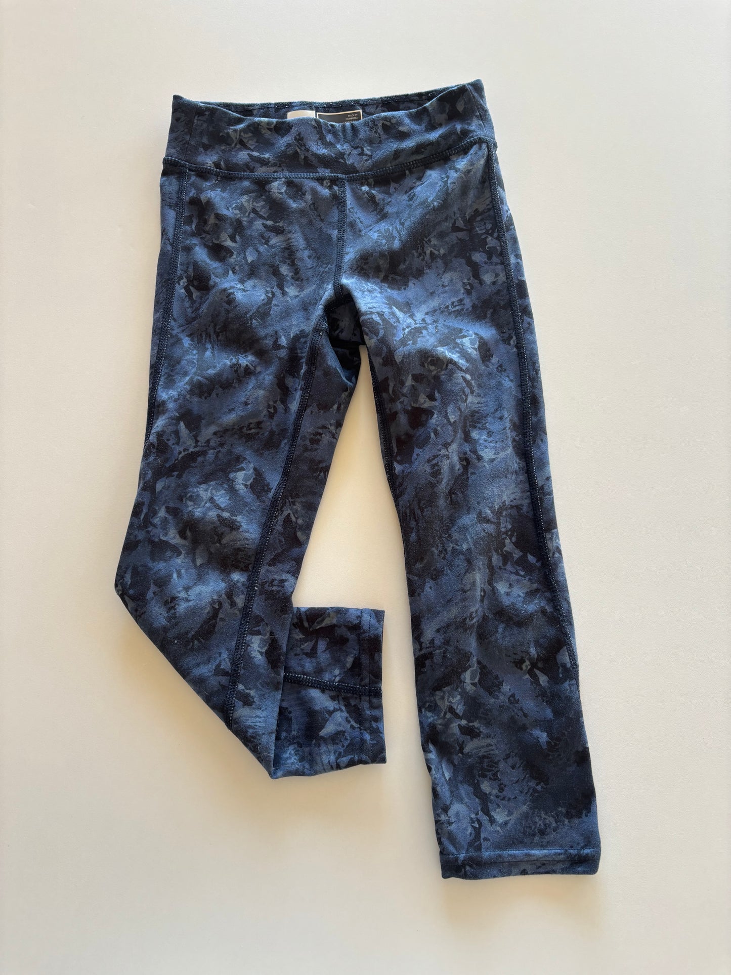 Black & Blue Patterned Athletic Pants