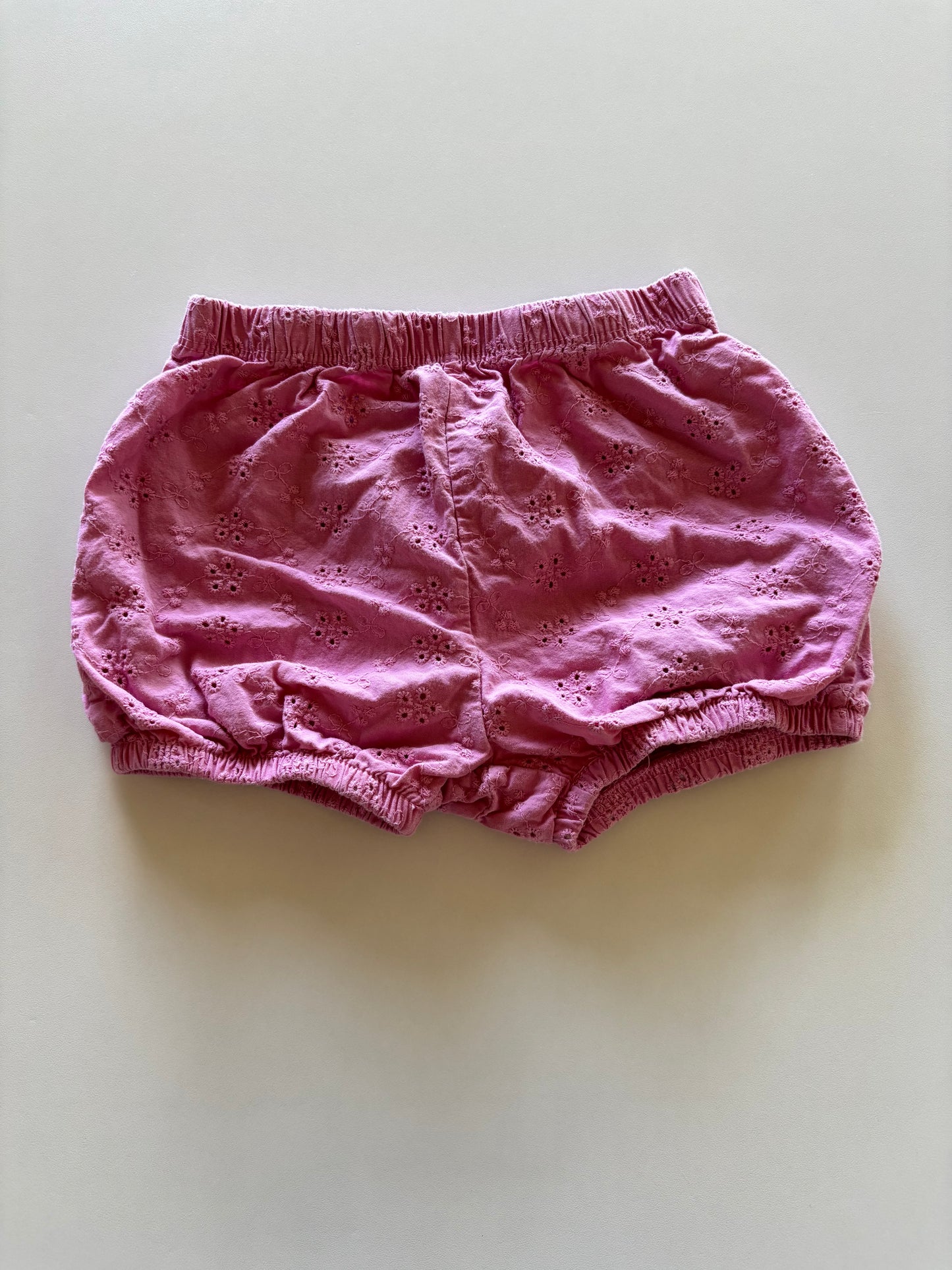 Pink Eyelet Shorts