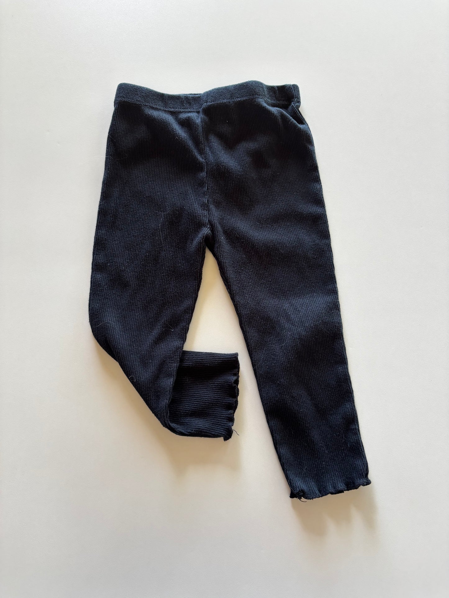 Black Ribbed Leggings