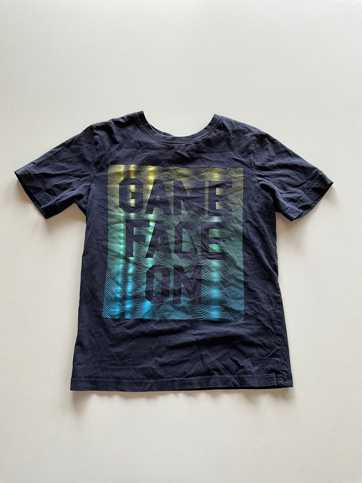 Navy Game Face On Tee