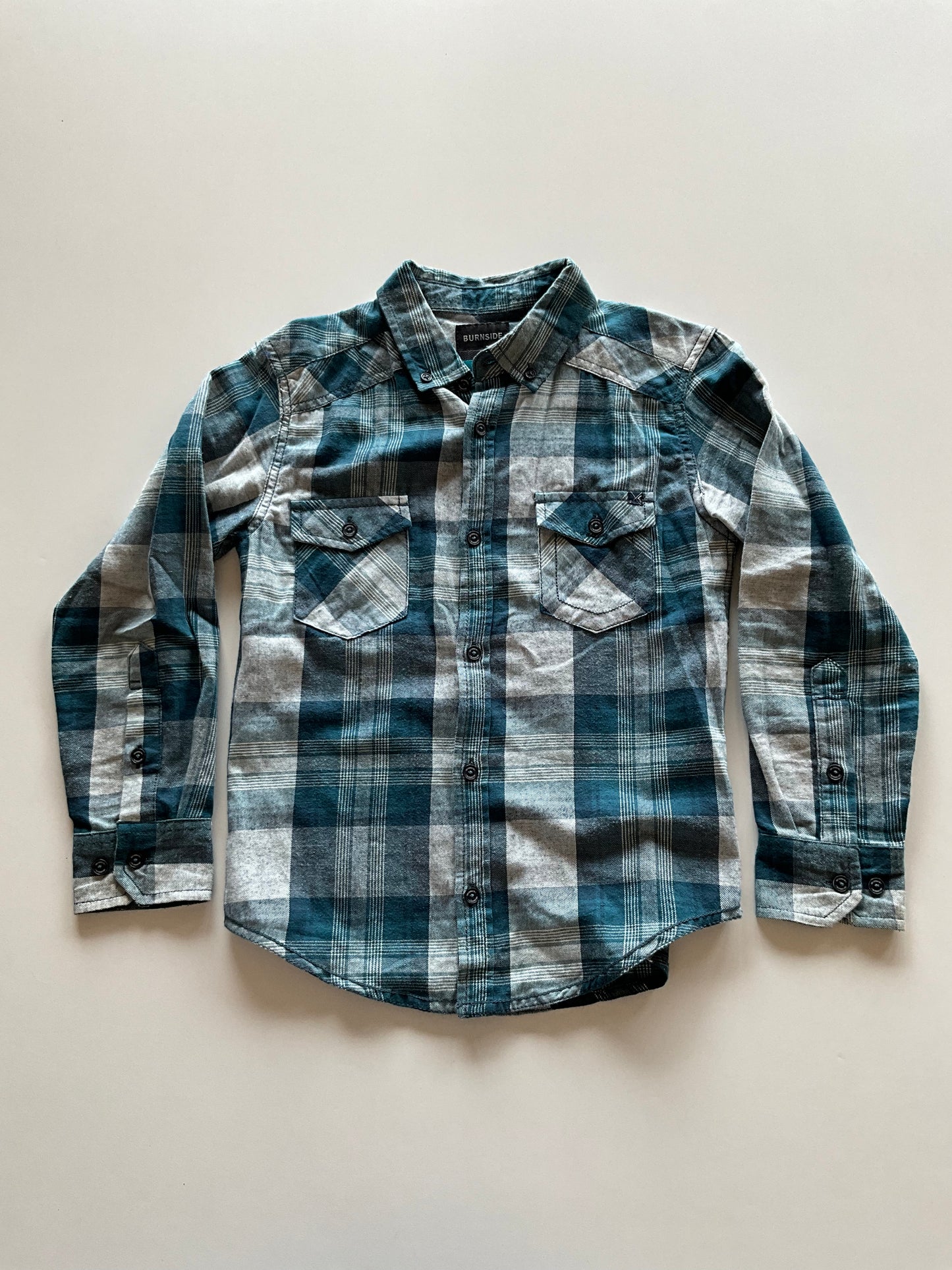 Flannel Turquoise Plaid Button Up