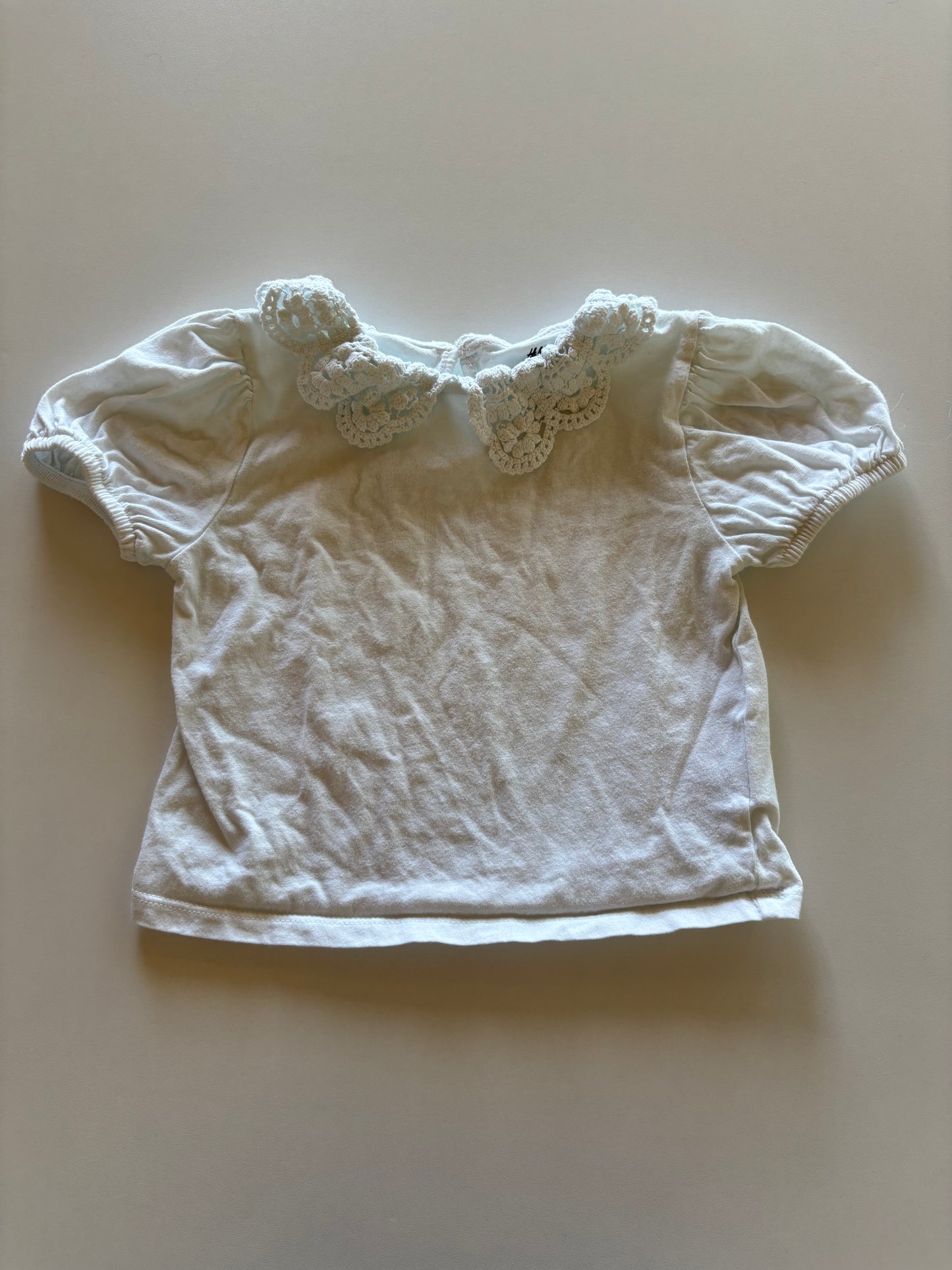 White Lace Pan Collar Tee