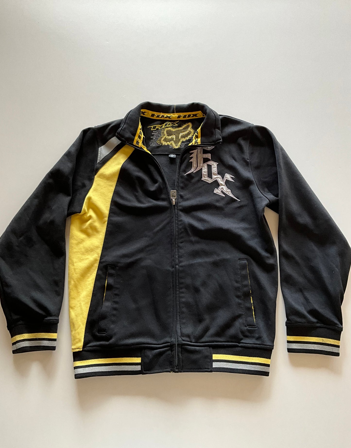 Black & Yellow Fox Racing Zip Up
