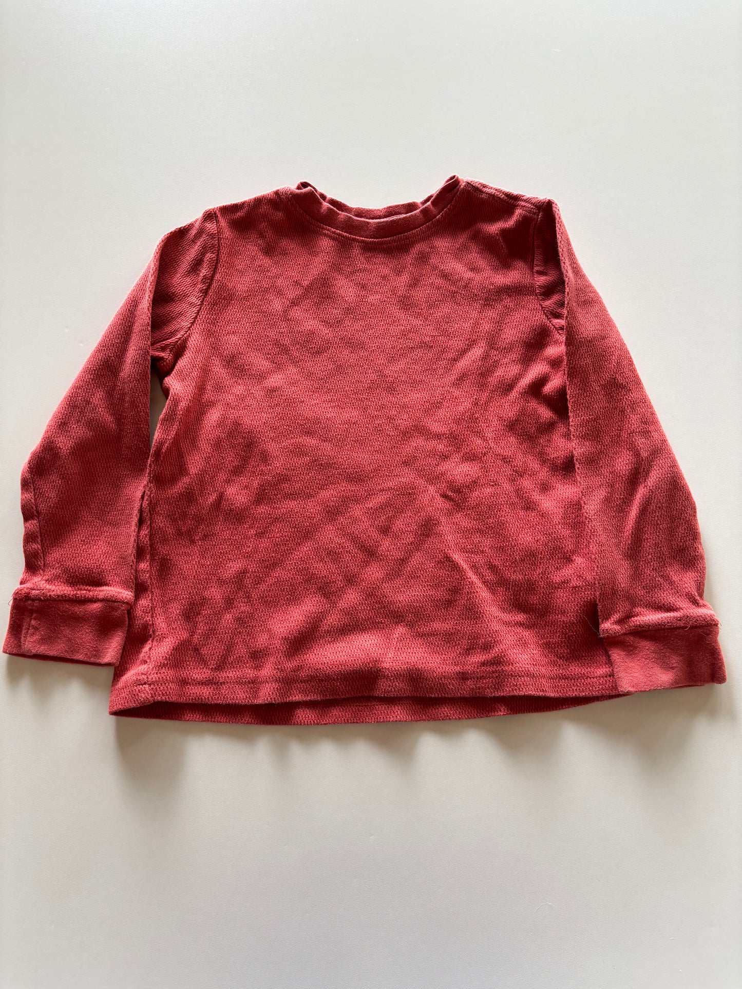 Burnt Red Waffle Shirt