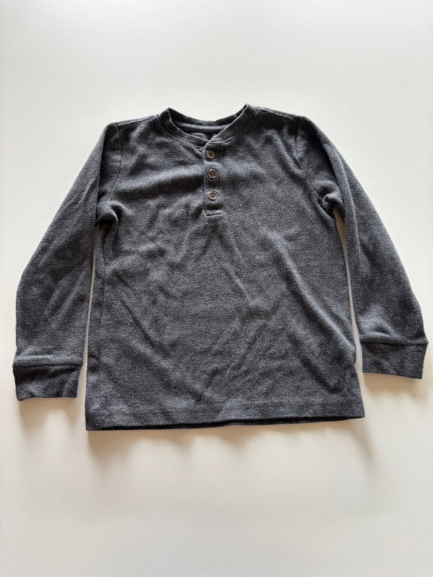 Grey Waffle Henley Shirt