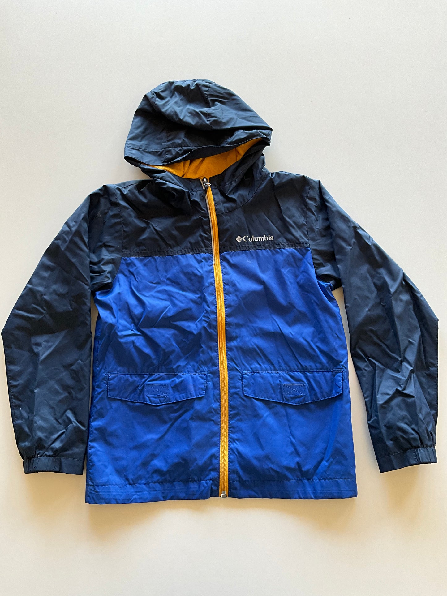 Blue & Yellow Columbia Rain Jacket