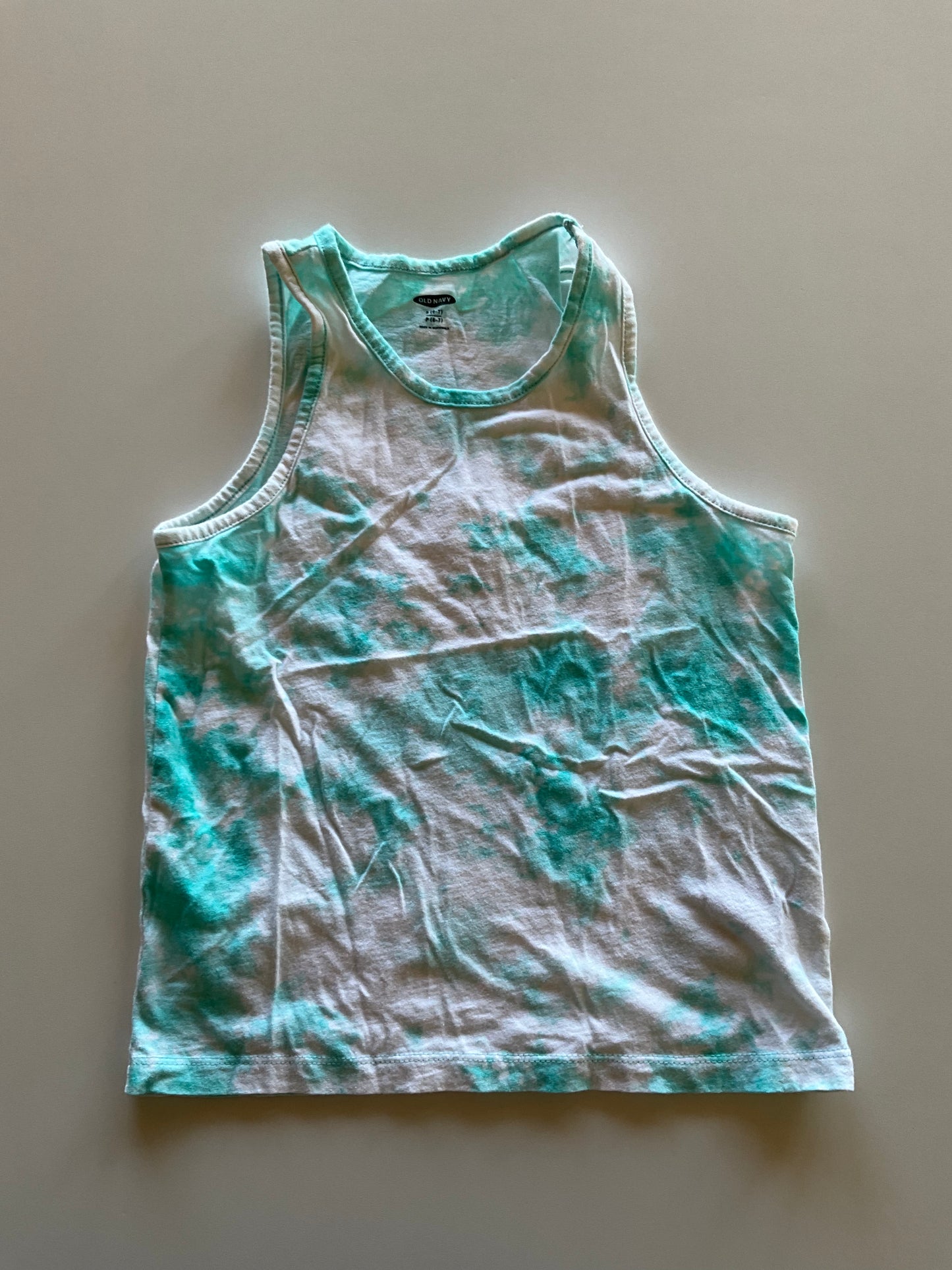 Blue & White Tie Dye Tank