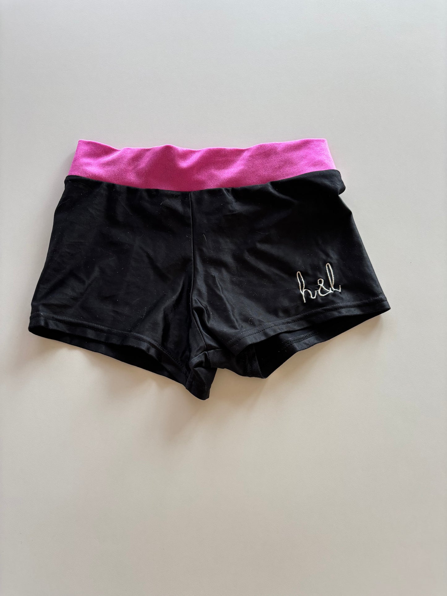 Pink & Black Athletic Shorts