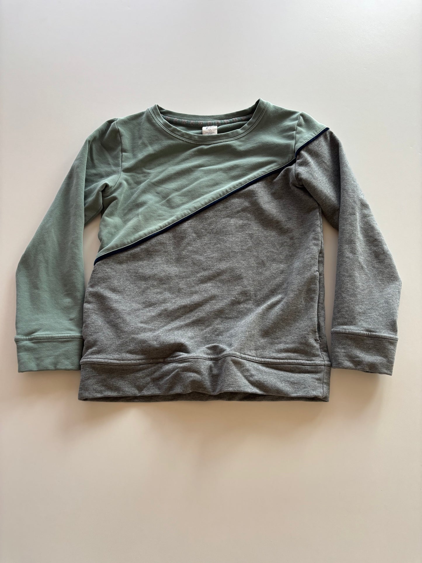Green & Grey Asymmetrical Sweater