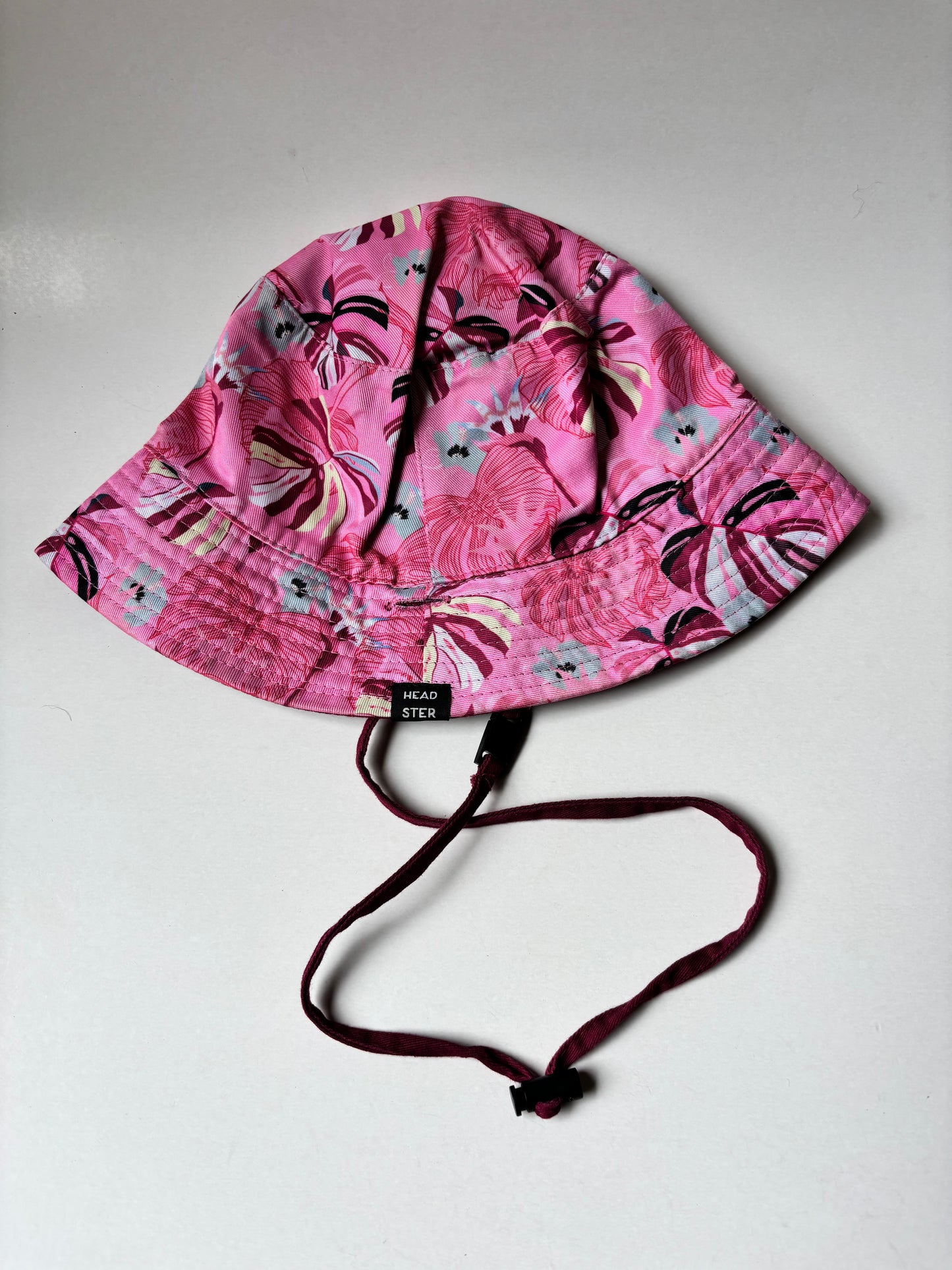 Pink Tropical Floral Reversible Headster Bucket Hat