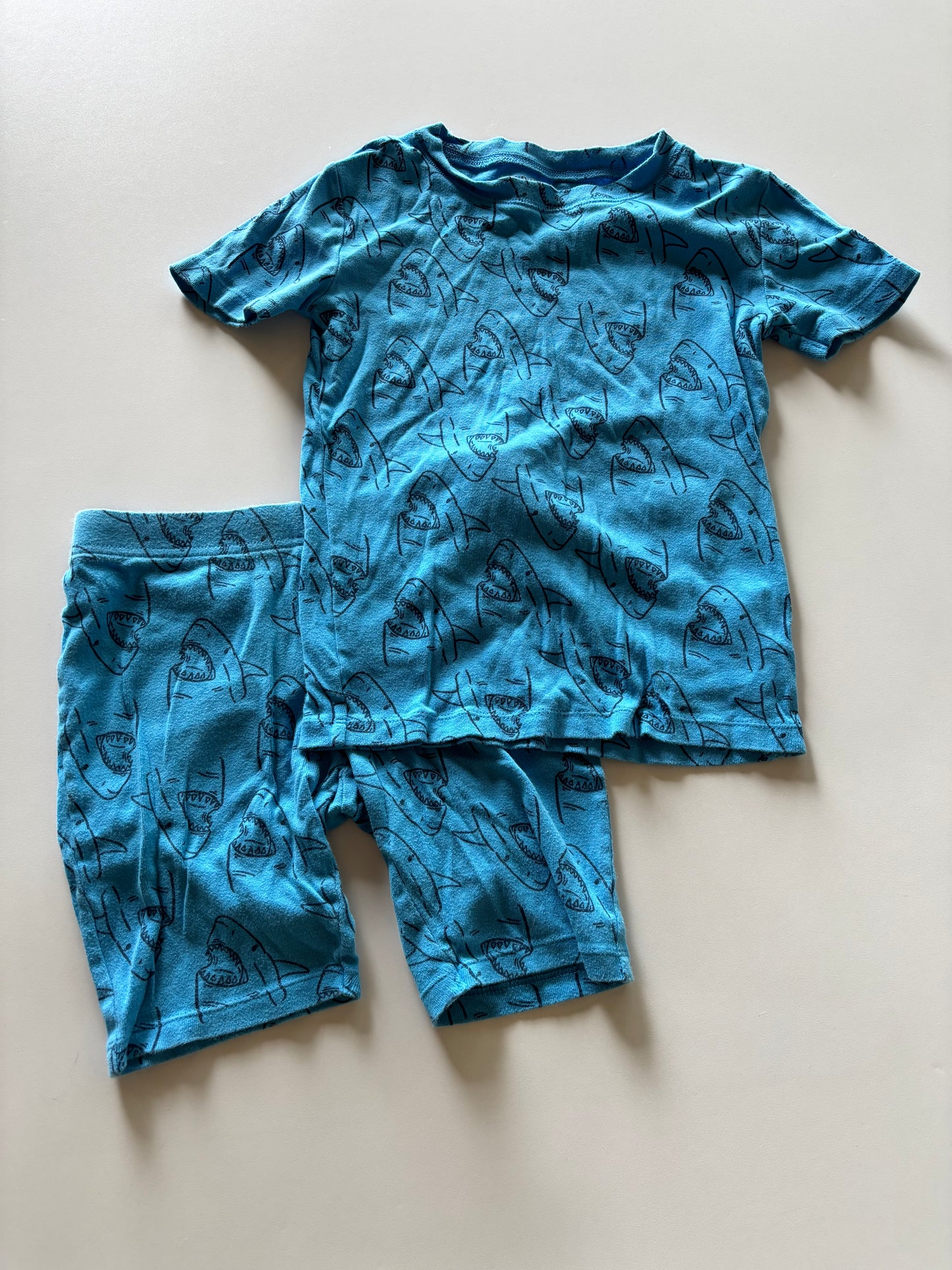 2pc Blue Shark Pajamas