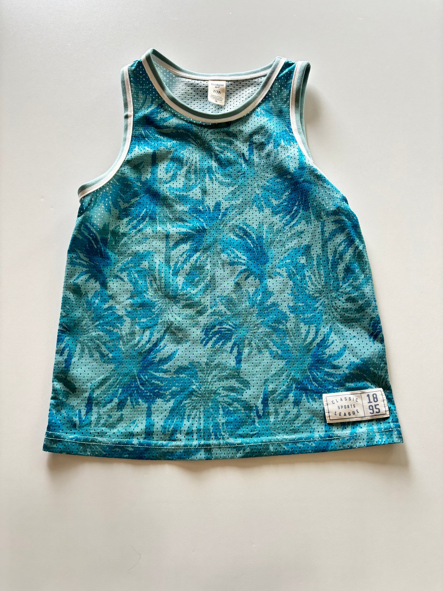 Blue Tropical Athletic Tank