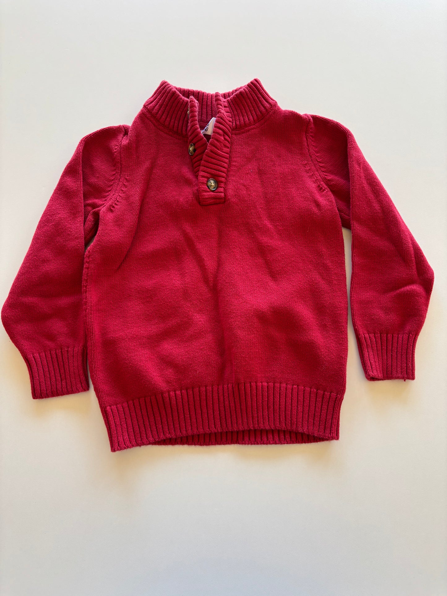 Red Button Up Sweater