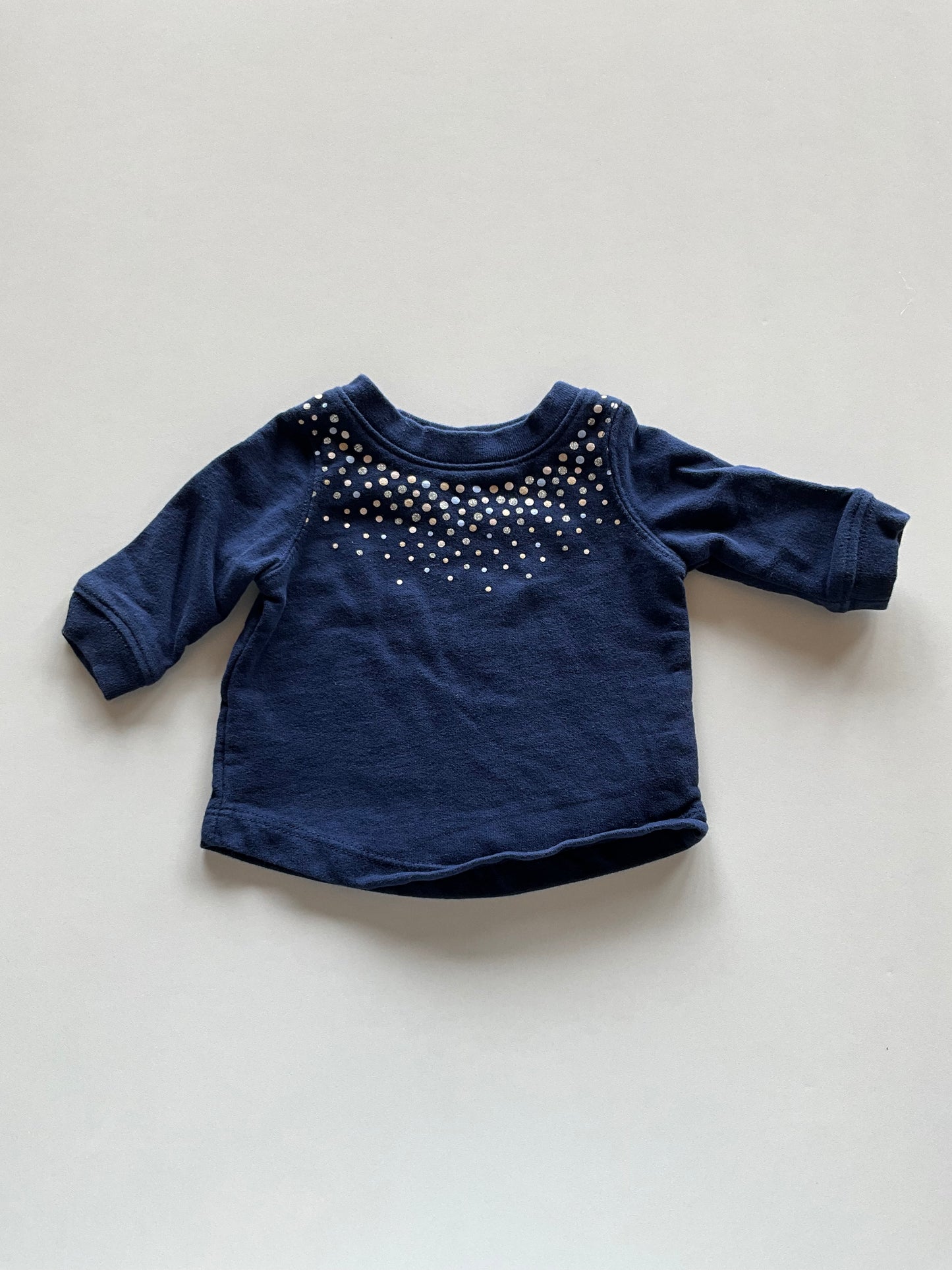 Navy Dotted Crewneck