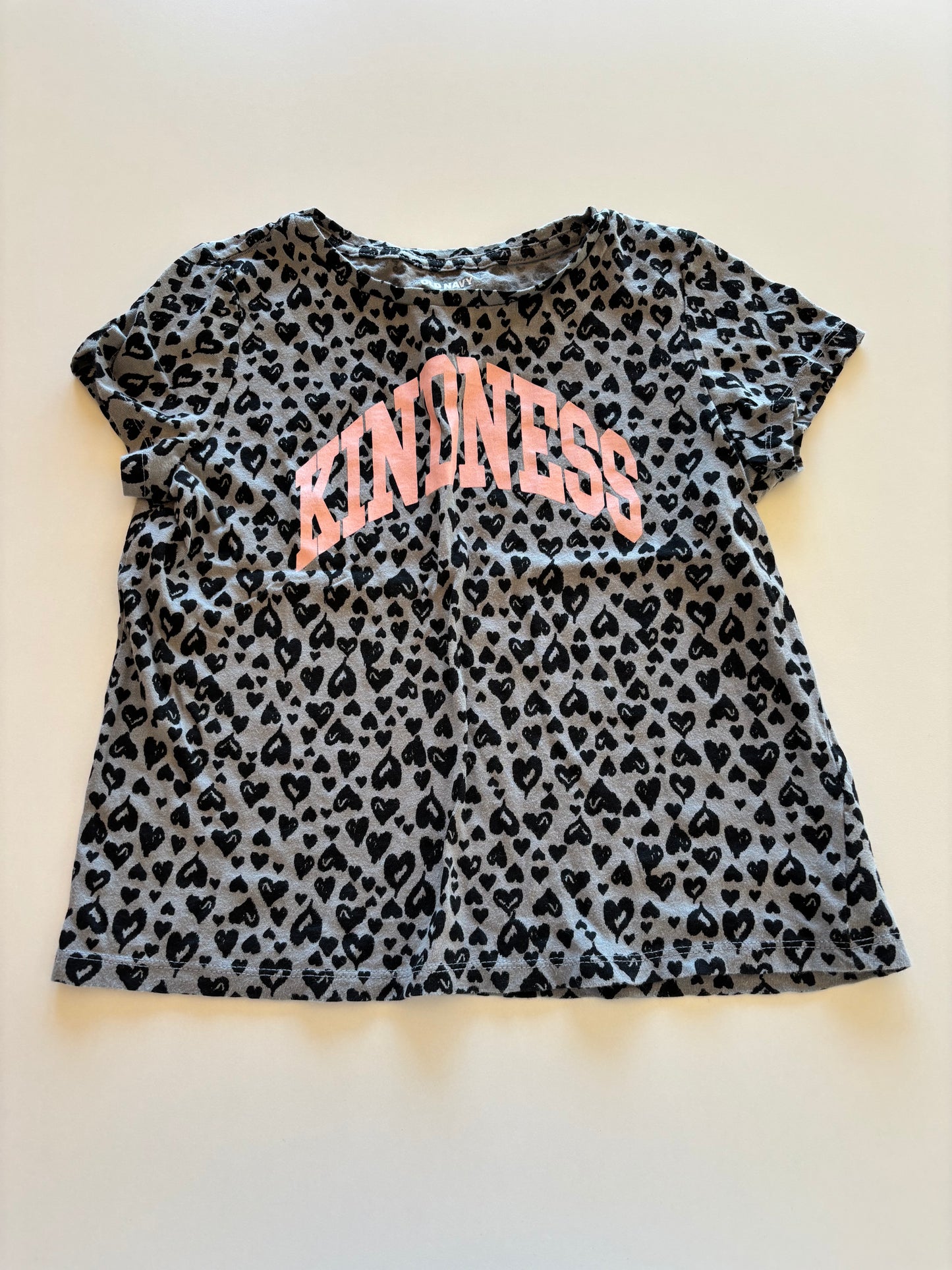 Boxy Grey Heart Kindness Tee