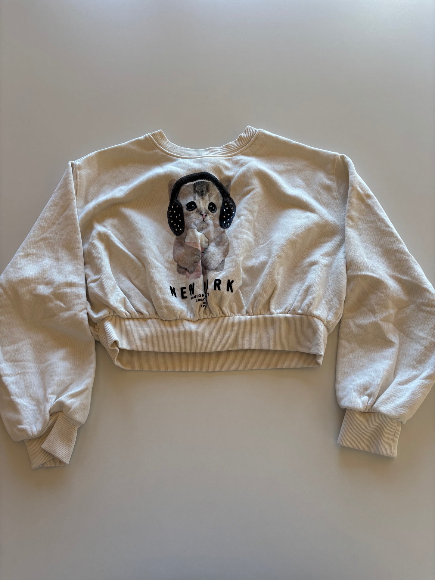 Cropped Kitten Sweater