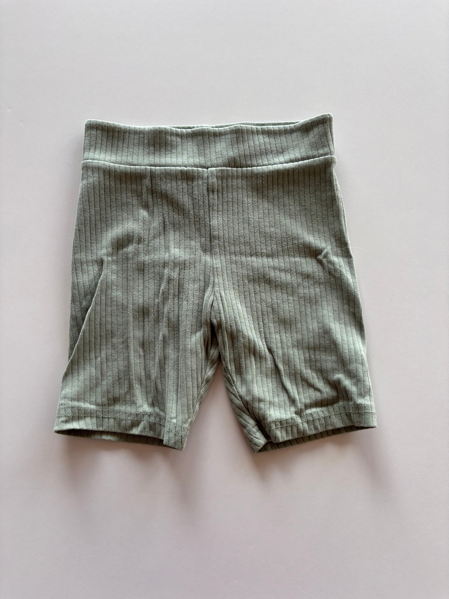 Sage Ribbed Biker Shorts