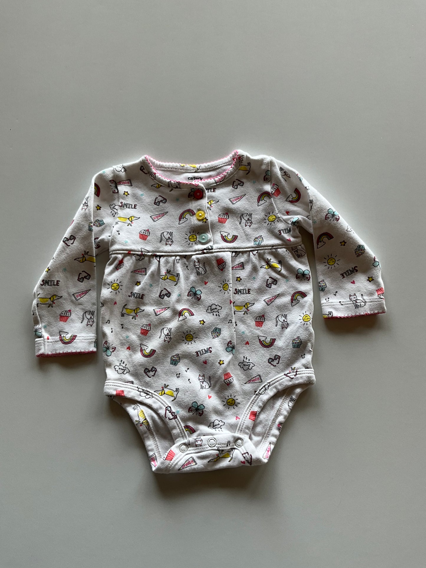 Cream Happy Things Onesie