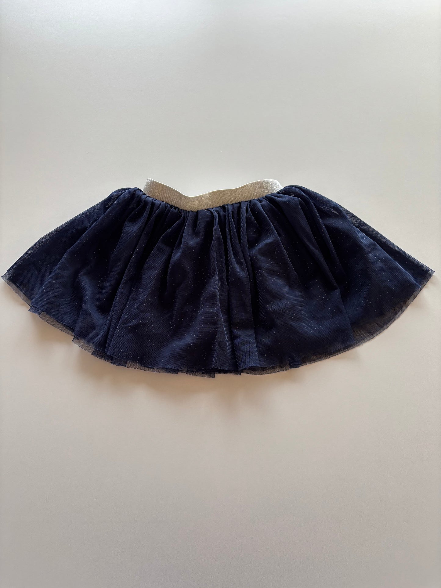 Navy & Silver Sparkly Tulle Skirt