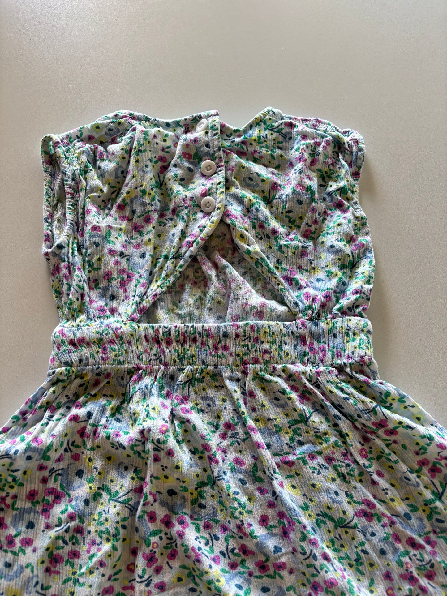 Blue Floral Textured Dress