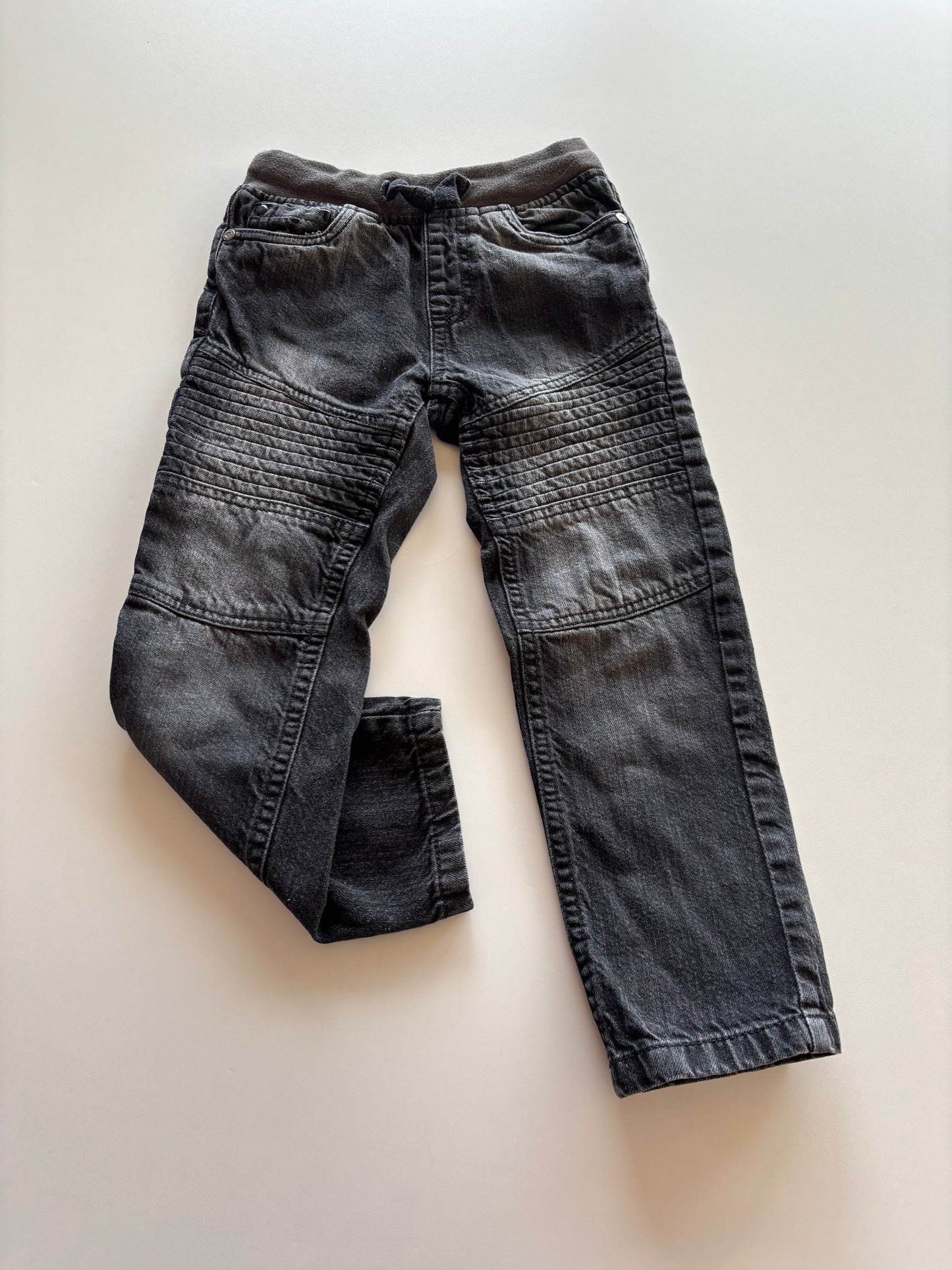 Black Moto Pull On Denim