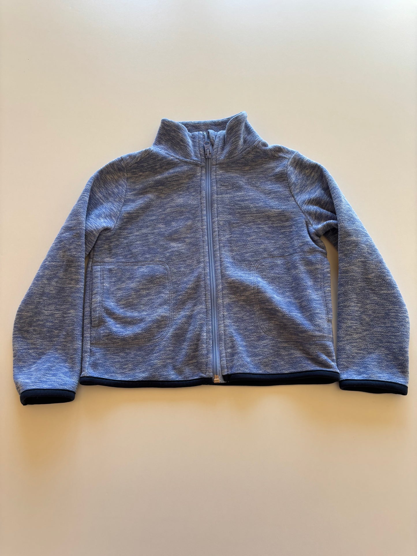 Blue Melange Fleece Zip Up
