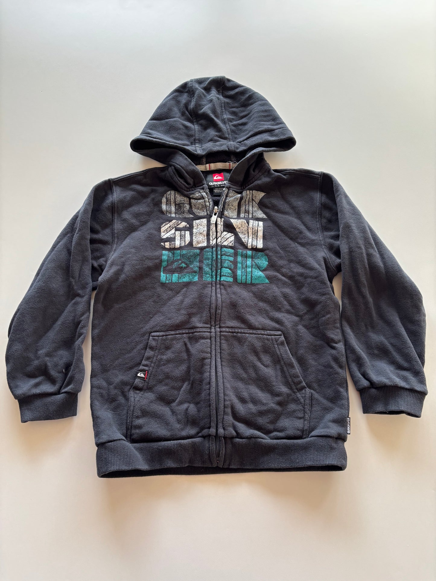 Black Quiksilver Zip Up Hoodie