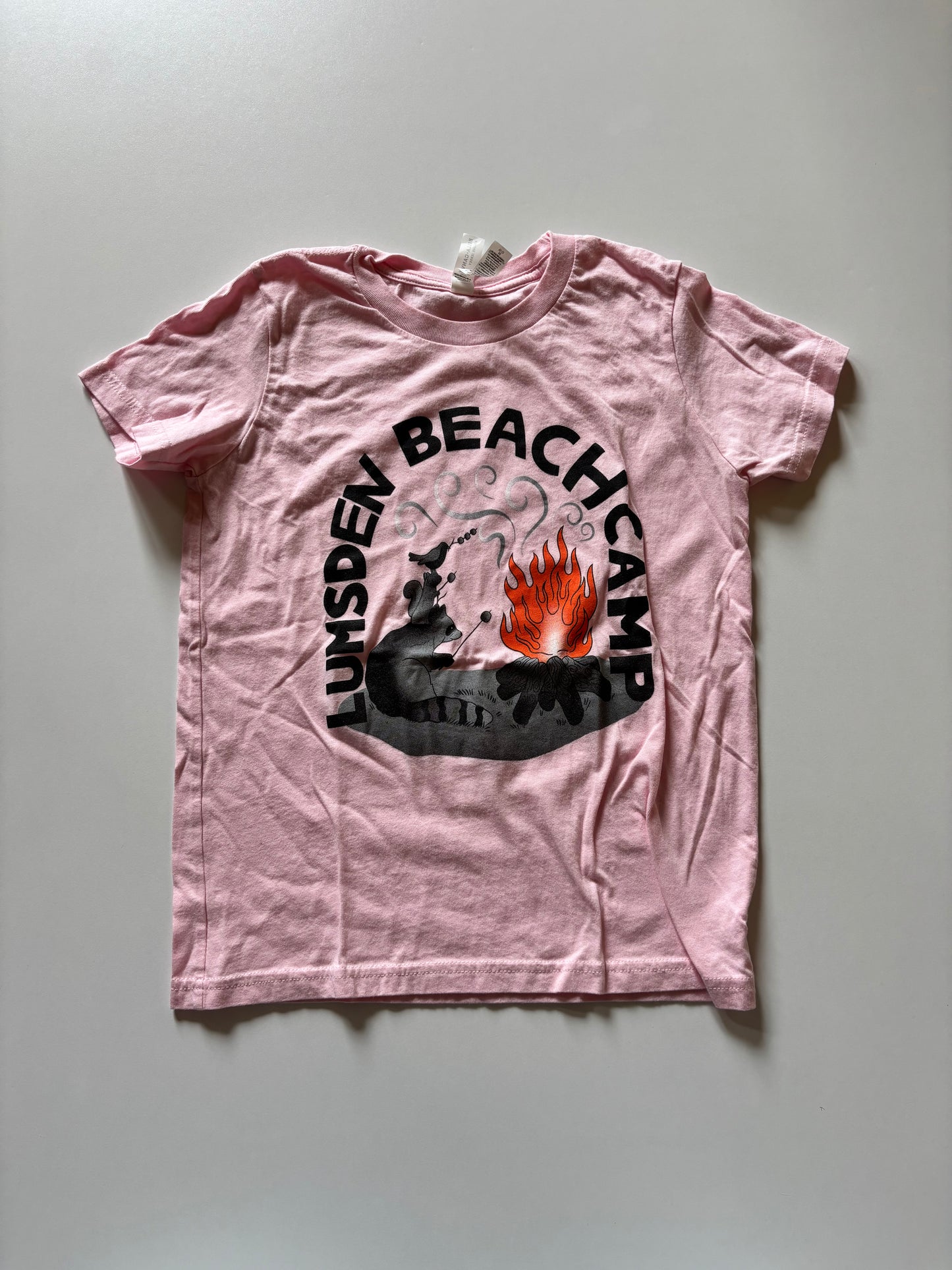 Pink Lumsden Beach Camp Tee
