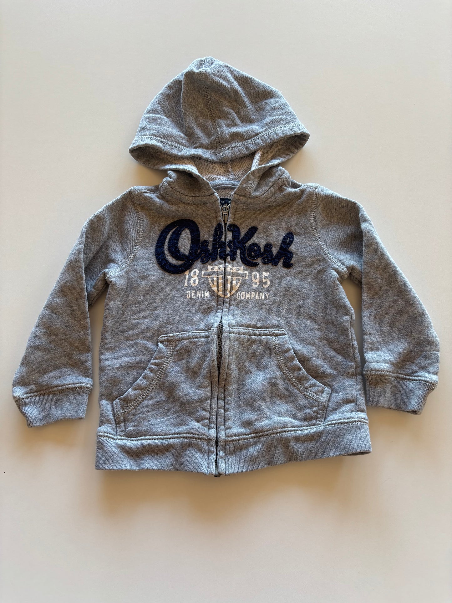 Grey OshKosh Zip Up Hoodie