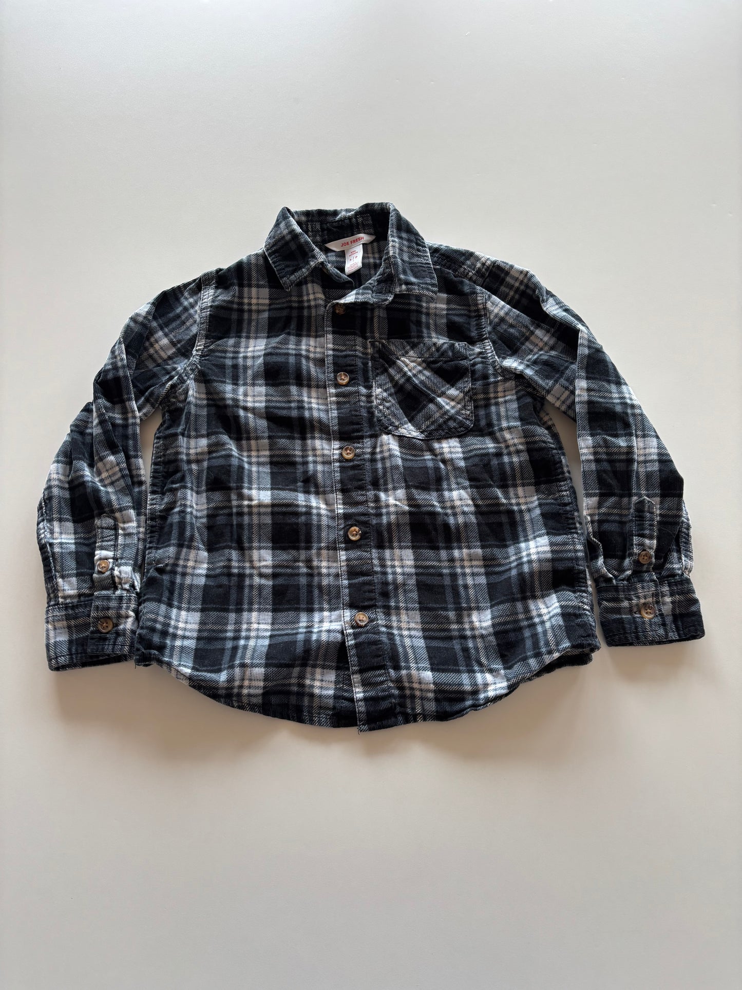 Blue Plaid Corduroy Shirt