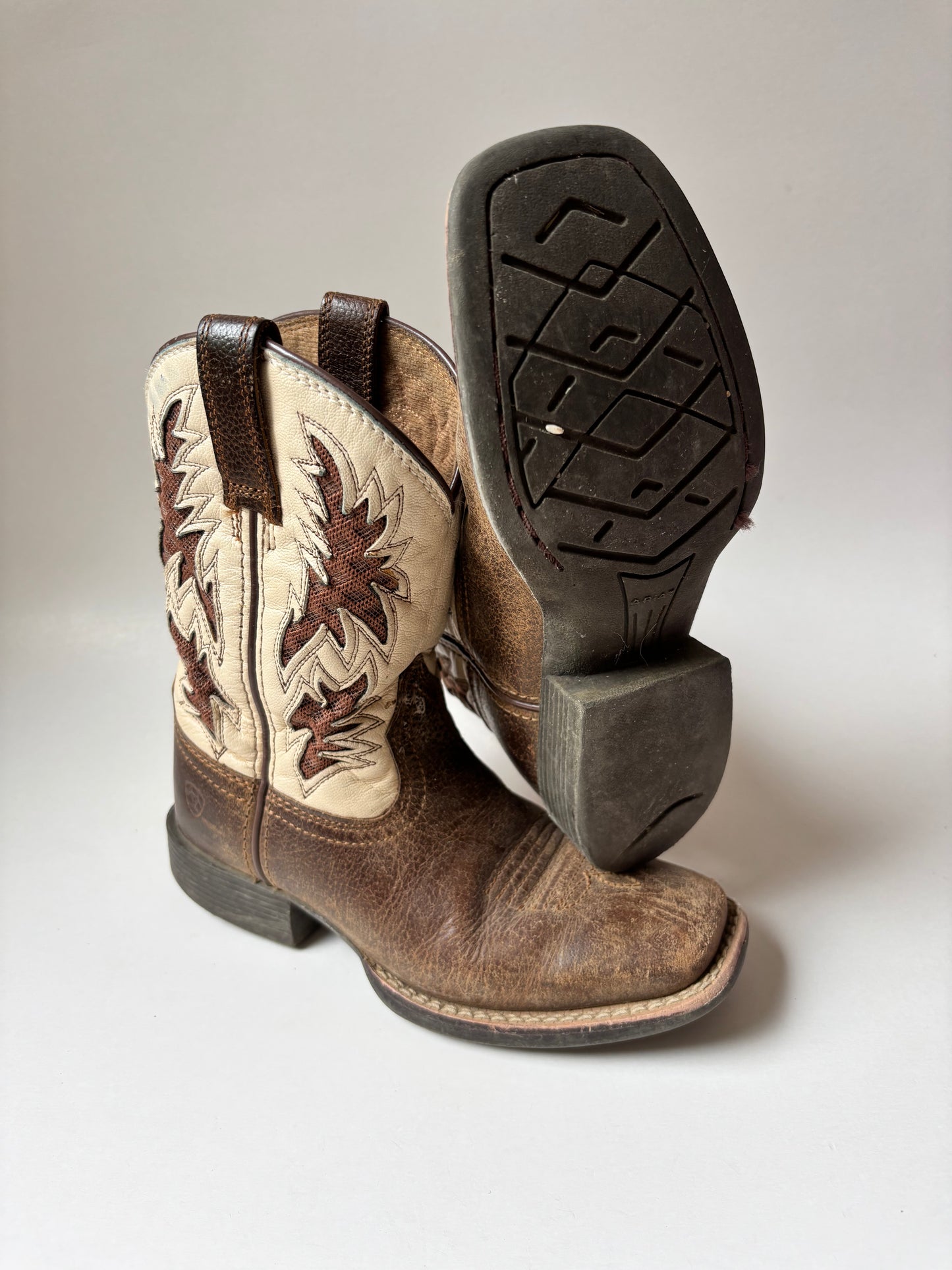 Brown & Cream Cowboy Boots