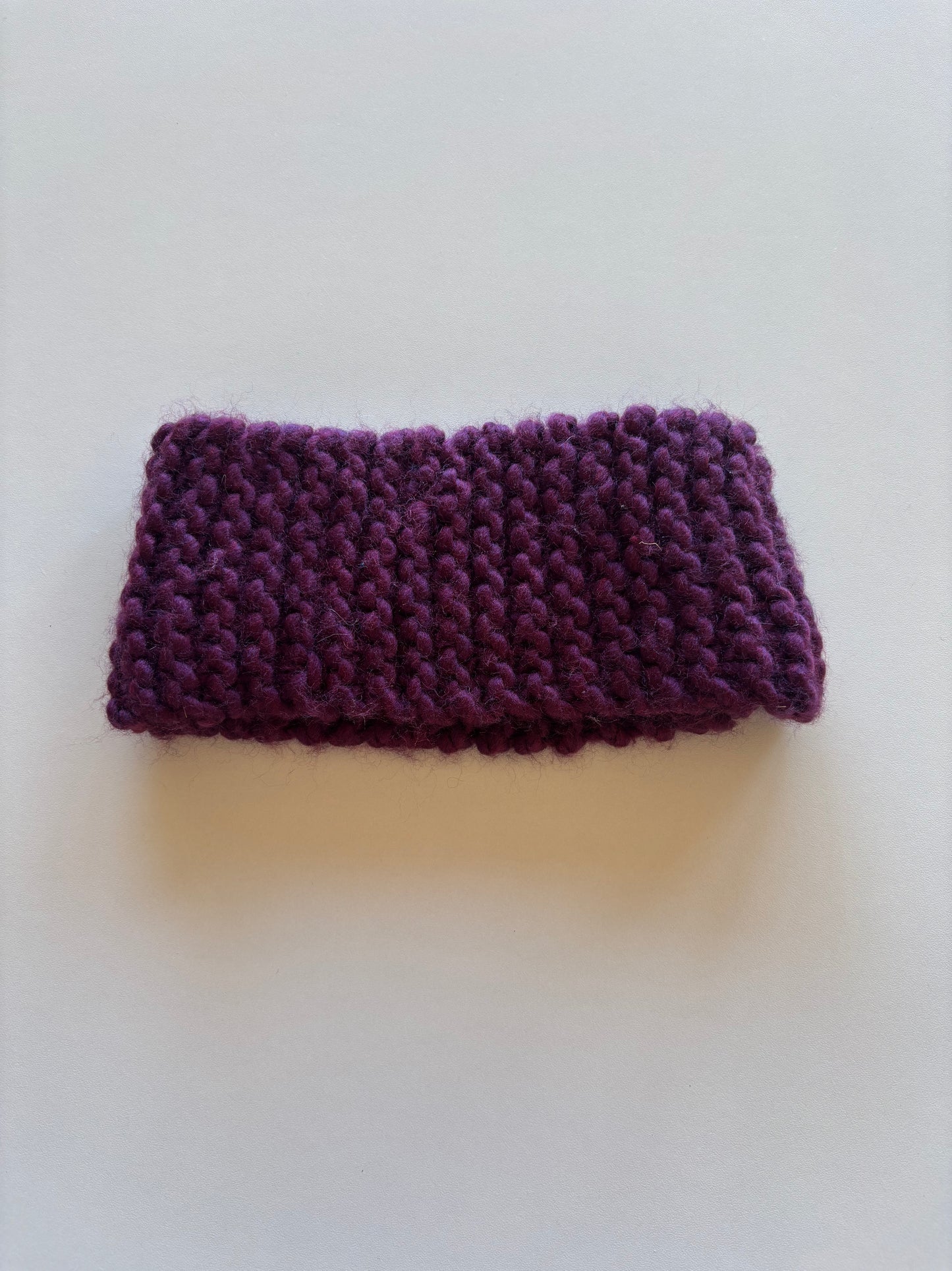 Eggplant Purple Knit Neckwarmer/Headband