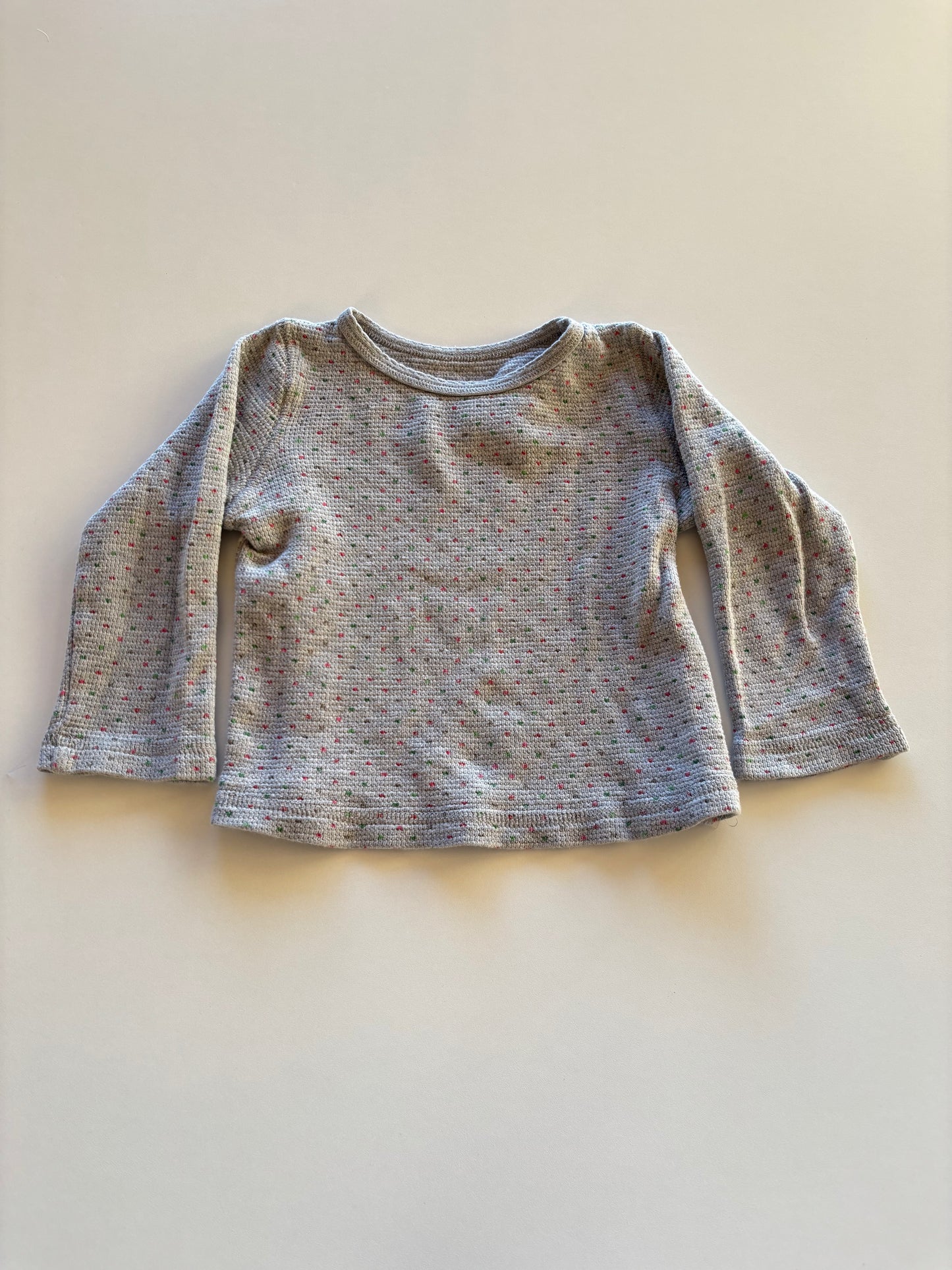 Grey Polka Dot Waffle Shirt