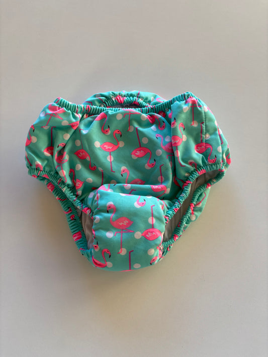 Mint Flamingo Swim Diaper