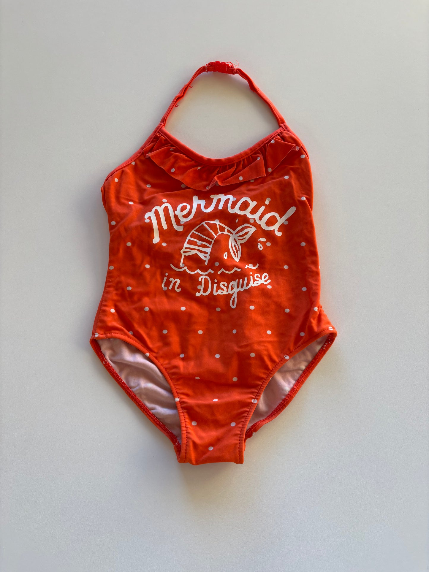 Red Polka Dot Mermaid in Disguise Bathing Suit