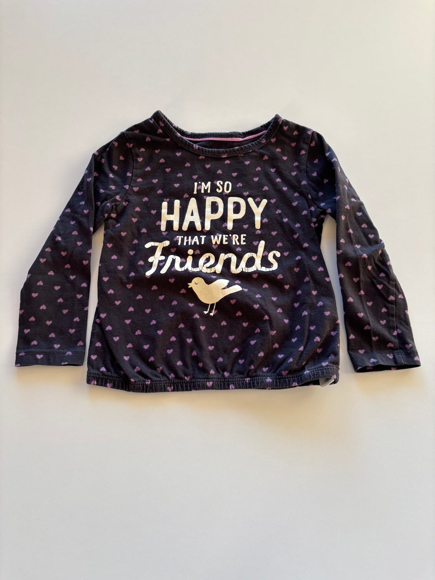 Black & Purple Happy We're Friends Shirt