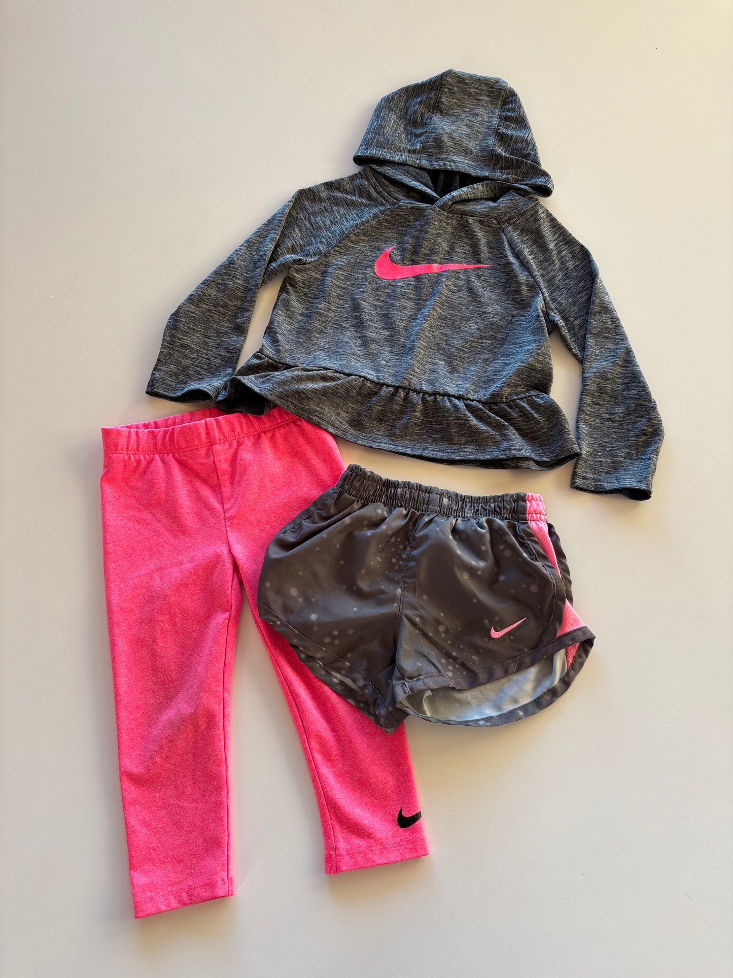 3pc Grey & Pink Nike Set