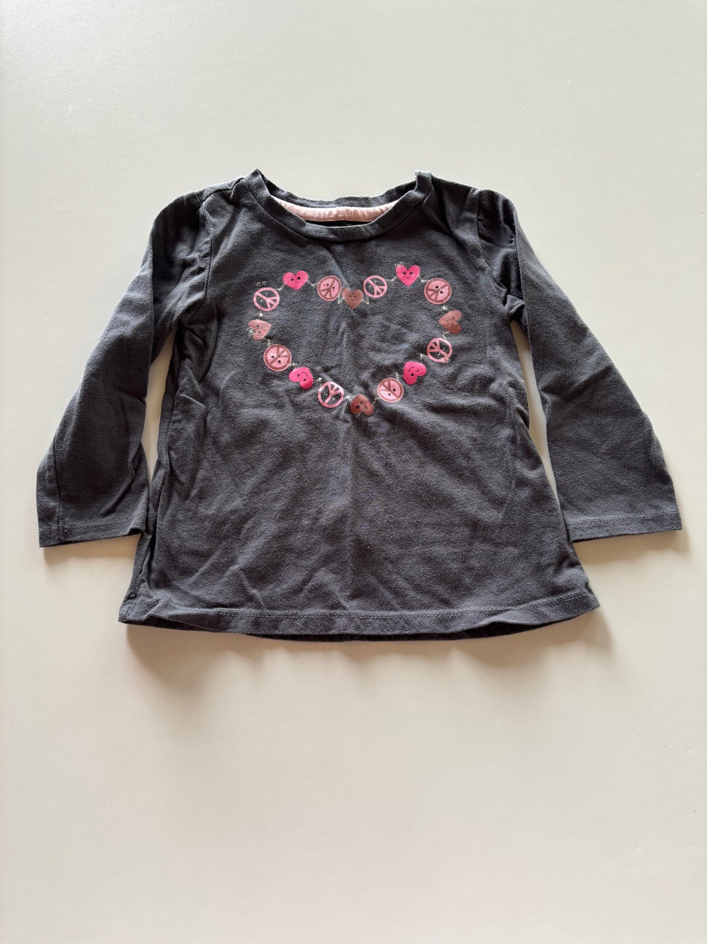 Grey Peace Hearts Shirt