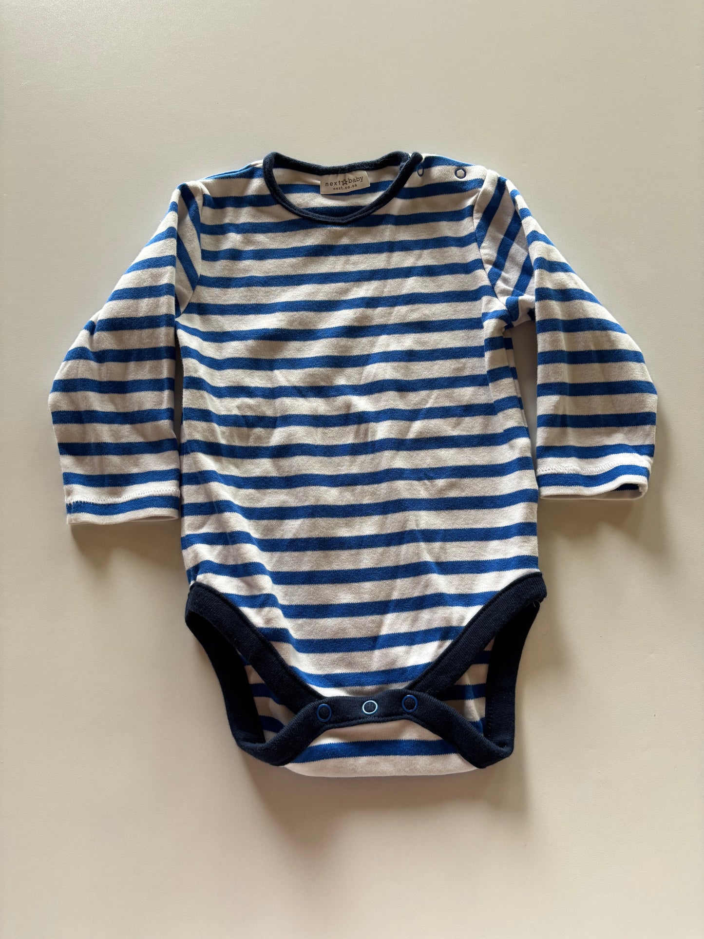 Blue Striped Long Sleeve Onesie