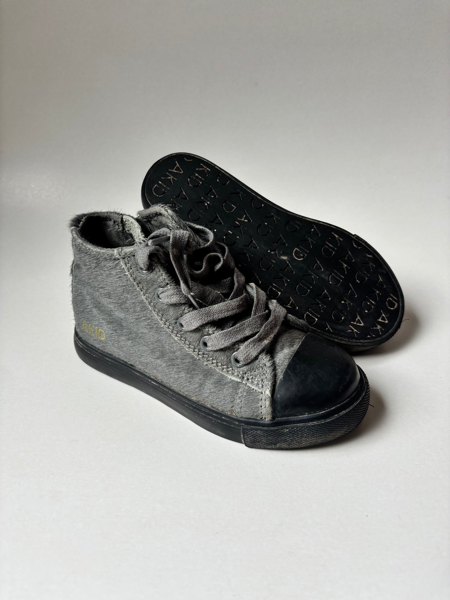 Grey Textured Shoes
