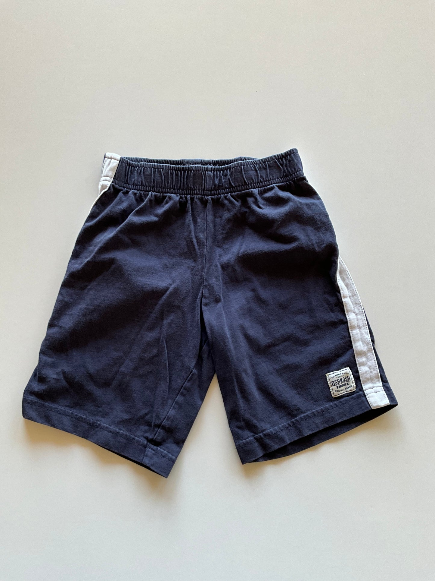 Blue Shorts With White Stripe