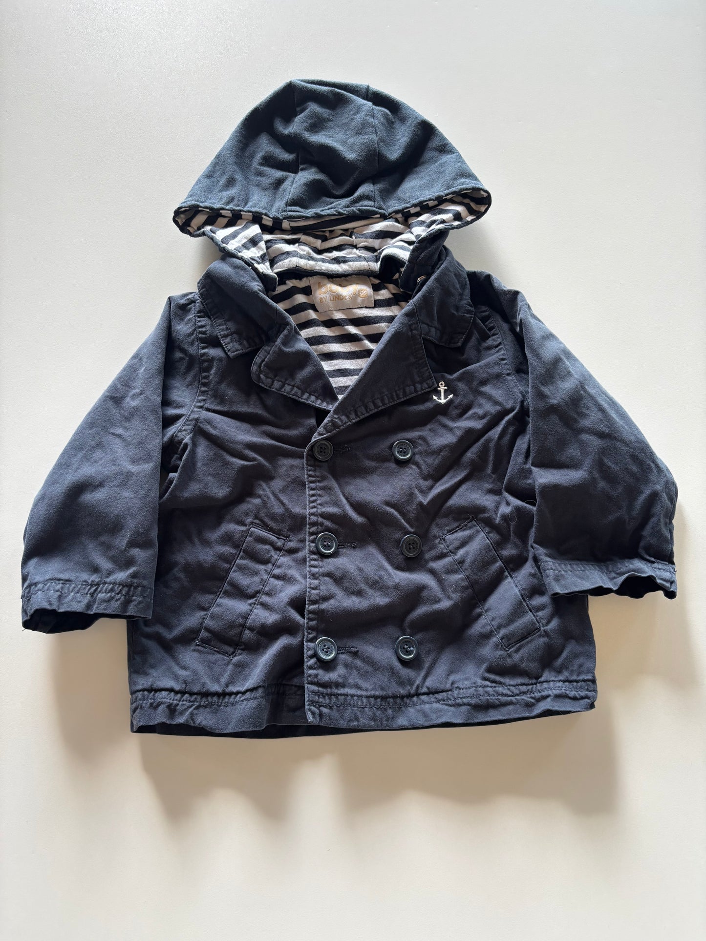 Hooded Navy Anchor Jacket