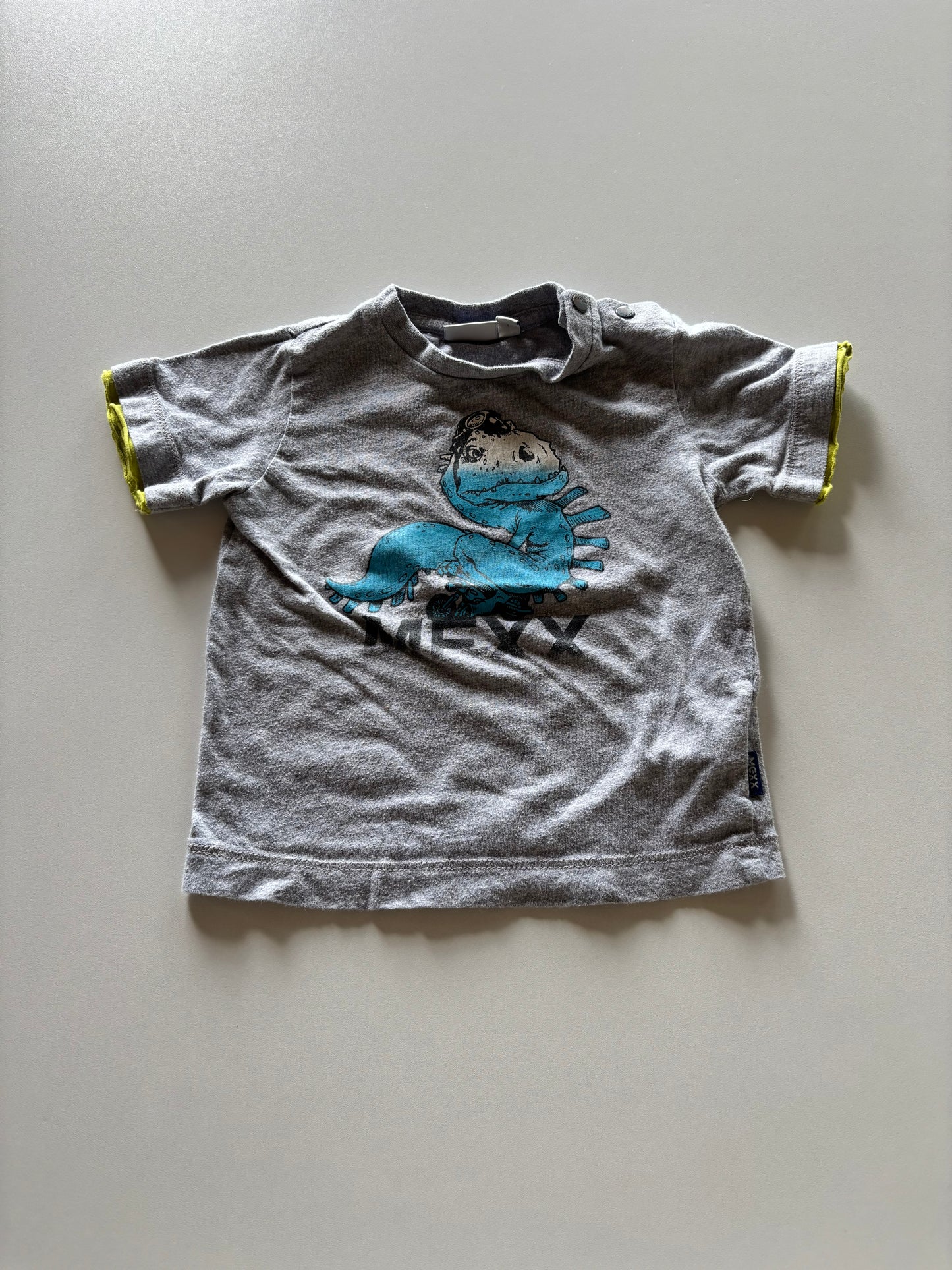Grey Blue Dino Tee