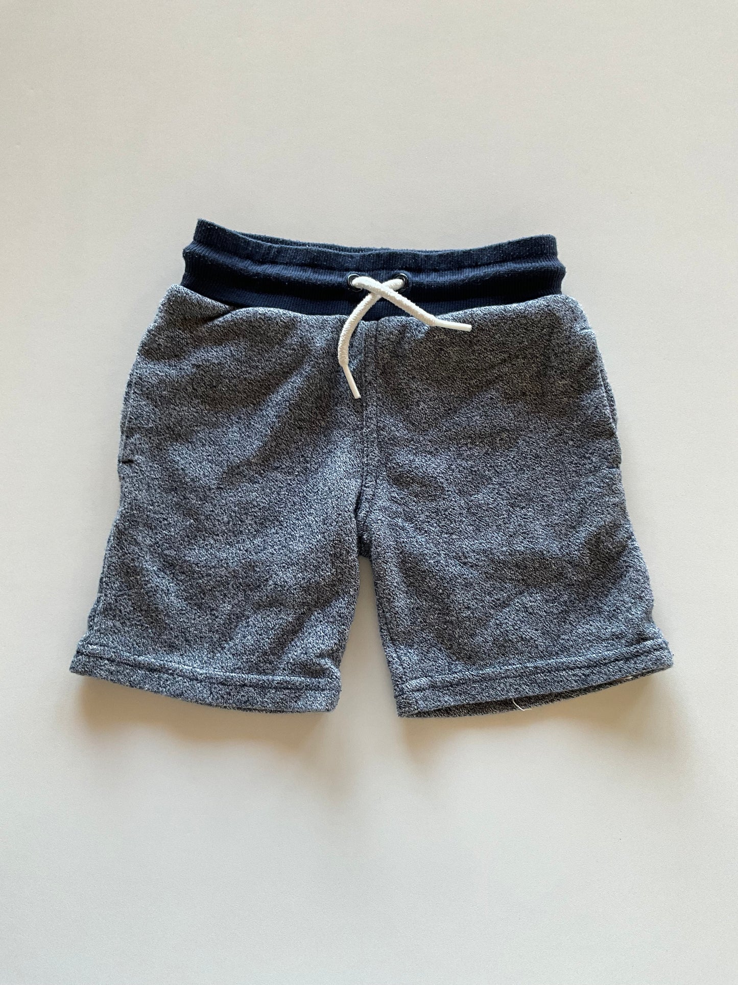 Blue Melange Knit Shorts