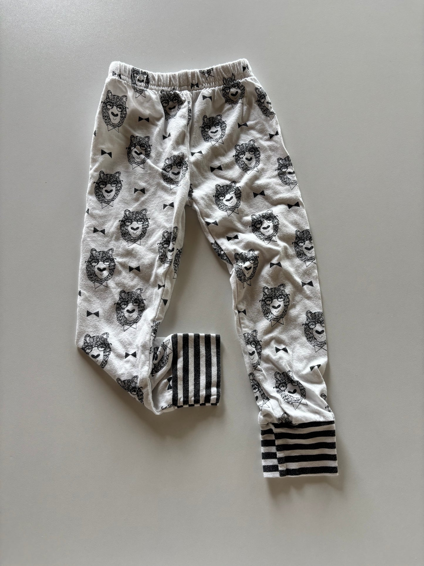 Black & White Bow Tie Bear Pants