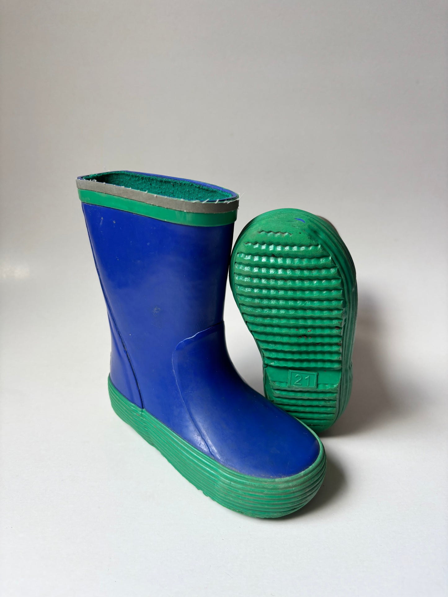 Blue & Green Rubber Boots