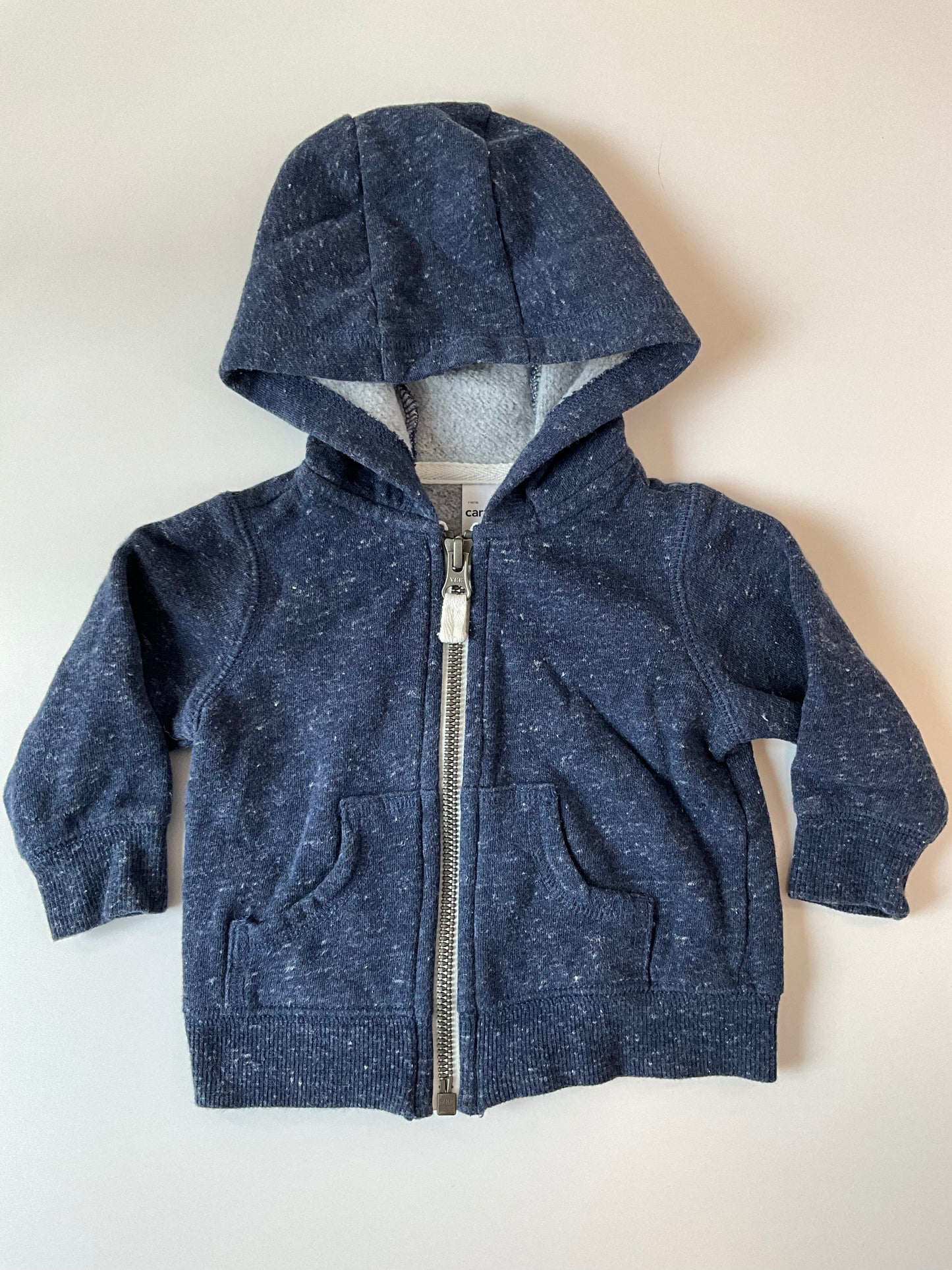 Blue Melange Zip Up