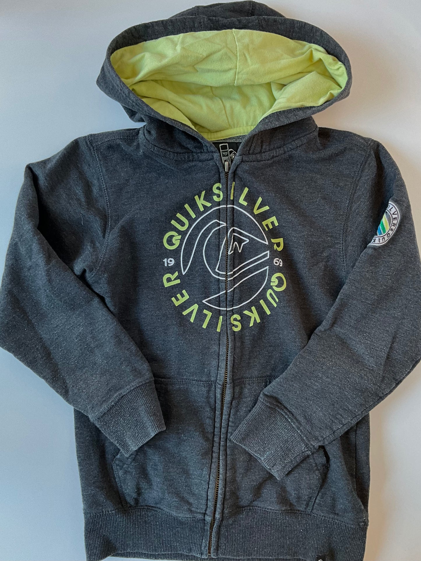 Charcoal Quiksilver Zip Up Hoodie